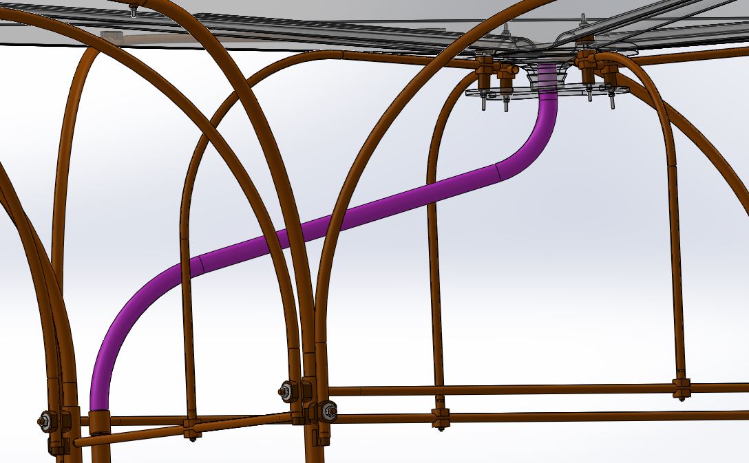 Abri transparent vue dessous collecteur d'eau